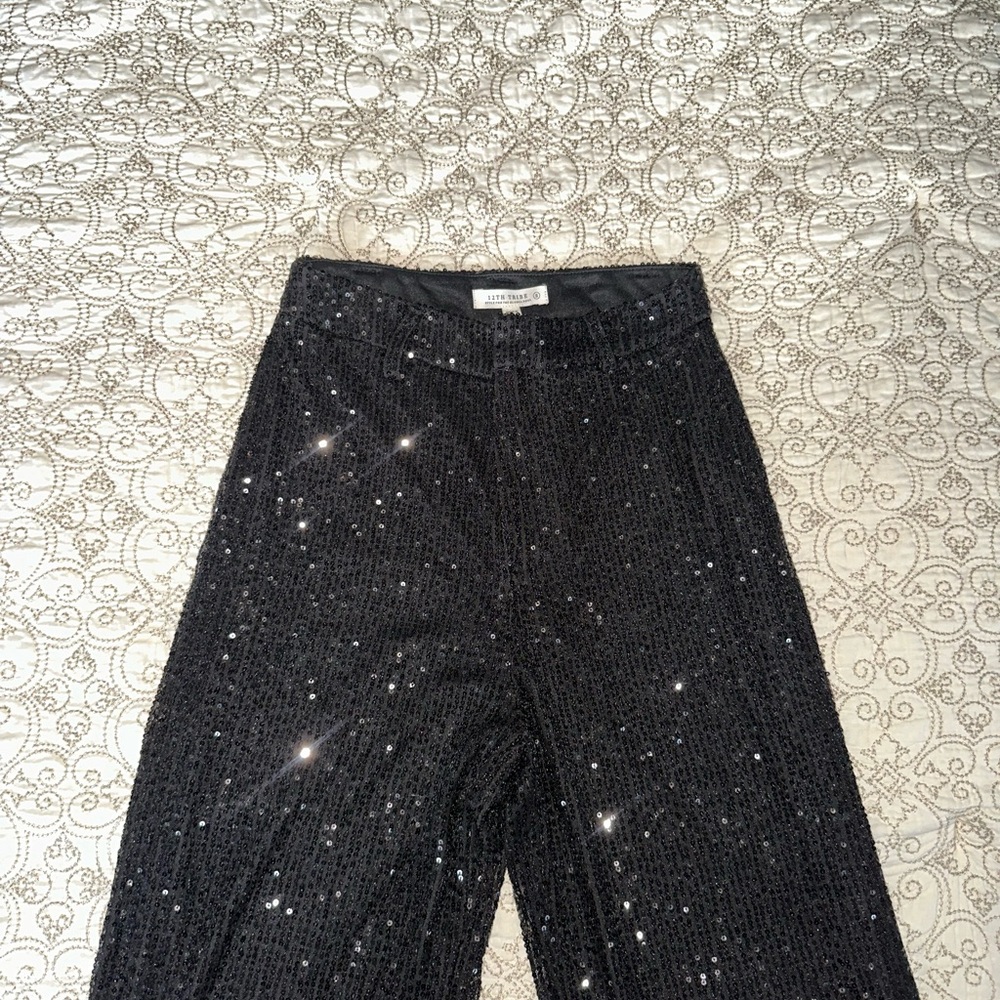 Black Sequin Pants